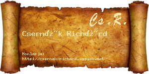 Csernák Richárd névjegykártya