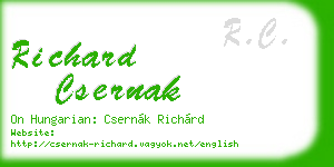 richard csernak business card