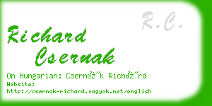 richard csernak business card